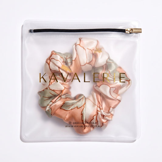 Large Silk Scrunchie Single — Bloom Oriental