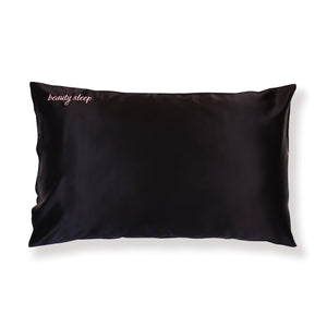 Black Silk Pillowcase - Queen - Kavalerie - PILLOWCASES -