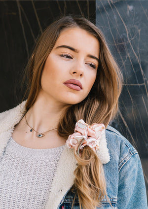 100% Silk Large Scrunchie - Bloom Oriental - Kavalerie - SCRUNCHIE -