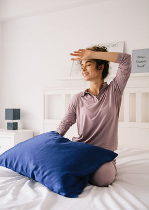 Navy Silk Pillowcase - Queen - Kavalerie - PILLOWCASES -
