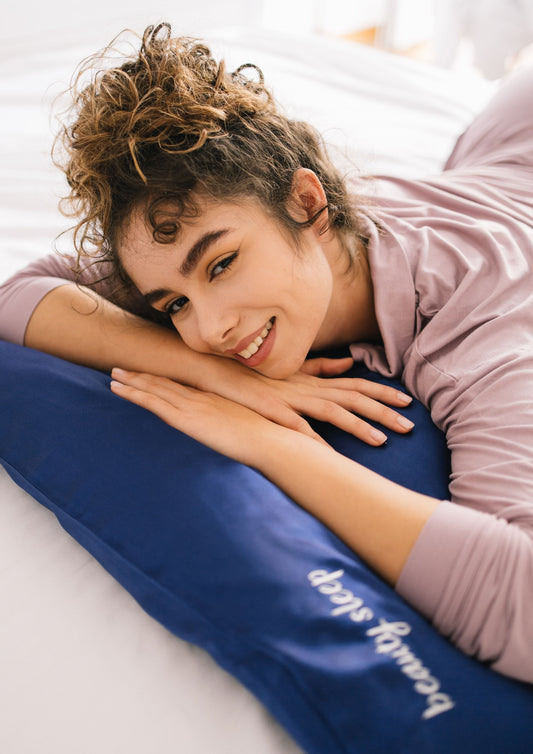 Navy Silk Pillowcase - Queen - Kavalerie - PILLOWCASES -
