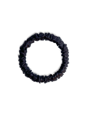 100% Silk Skinny Scrunchies 5 Pack - BLACK - Kavalerie - SCRUNCHIE -