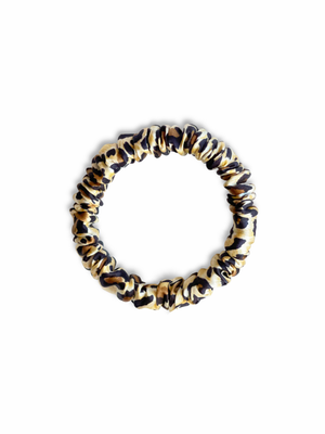 100% Silk Skinny Scrunchies 5 Pack - LEOPARD - Kavalerie - SCRUNCHIE -